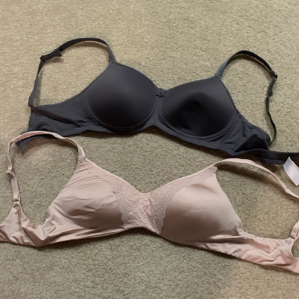 Two wireless, mastectomy bras